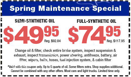 Spring Maintenance Special